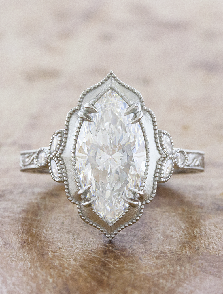 2 CT Round Three Stones Lab Grown Diamond Engagement Ring
