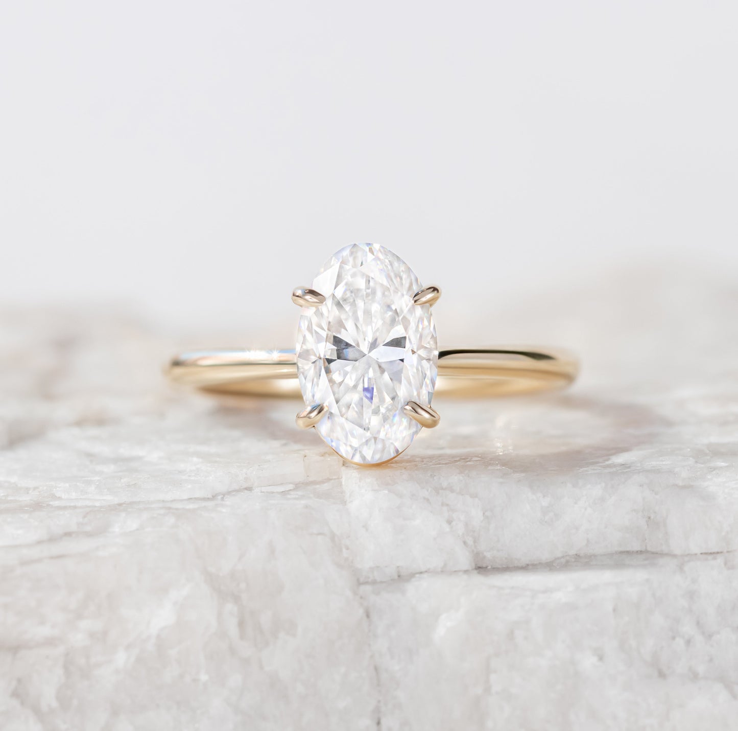 2 CT Round Three Stones Lab Grown Diamond Engagement Ring