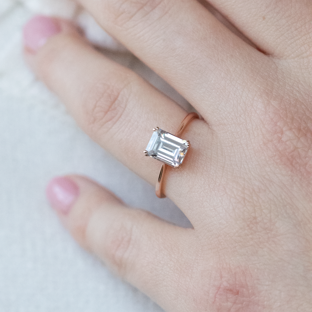 2 CT Round Three Stones Lab Grown Diamond Engagement Ring