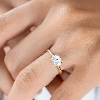 2 CT Round Three Stones Lab Grown Diamond Engagement Ring