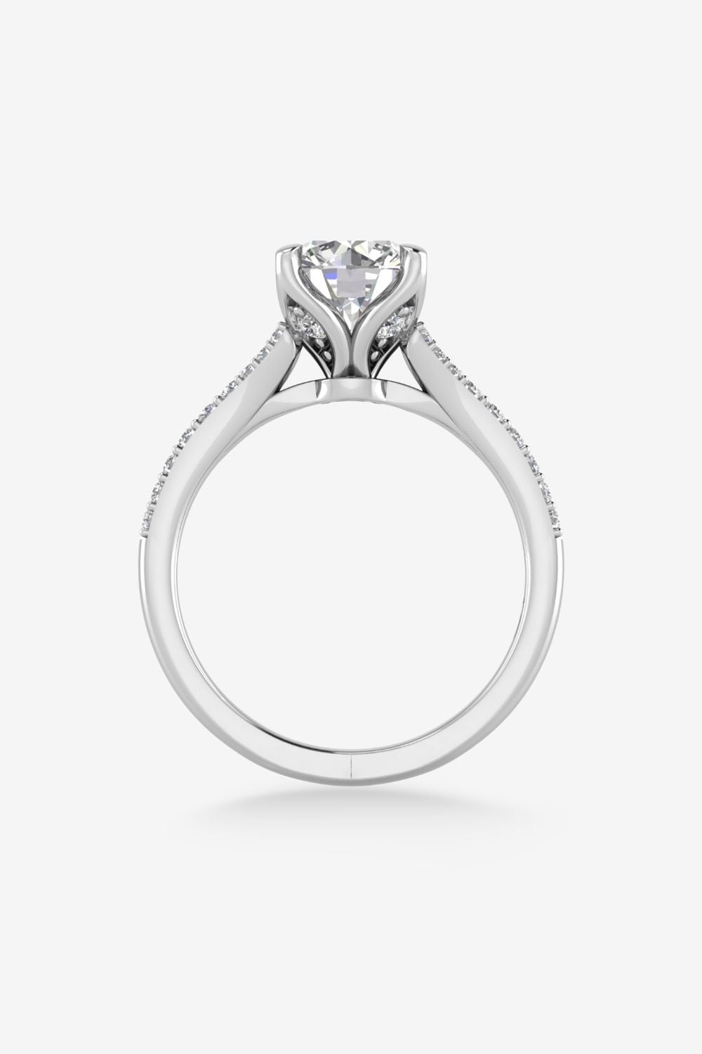 2 CT Round Three Stones Lab Grown Diamond Engagement Ring