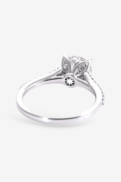 2 CT Round Three Stones Lab Grown Diamond Engagement Ring