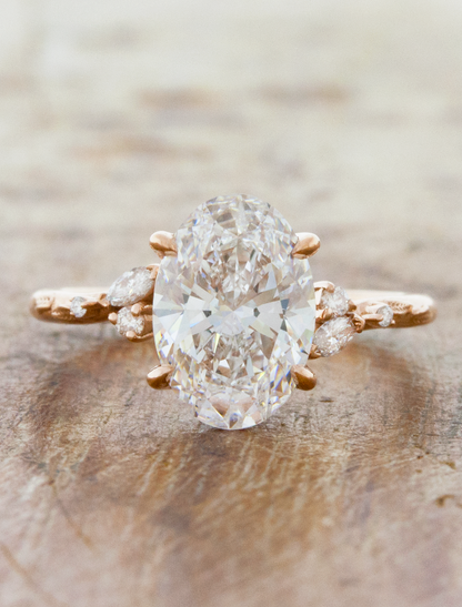 2 CT Round Three Stones Lab Grown Diamond Engagement Ring