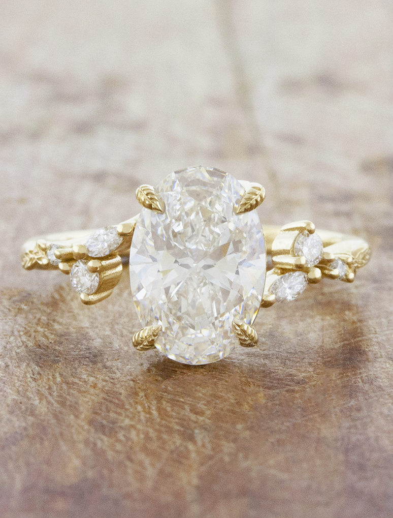 2 CT Round Three Stones Lab Grown Diamond Engagement Ring