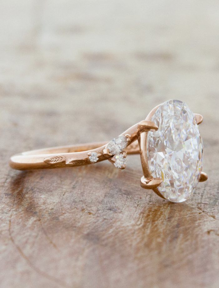 2 CT Round Three Stones Lab Grown Diamond Engagement Ring