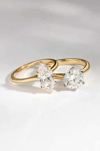 2 CT Round Three Stones Lab Grown Diamond Engagement Ring