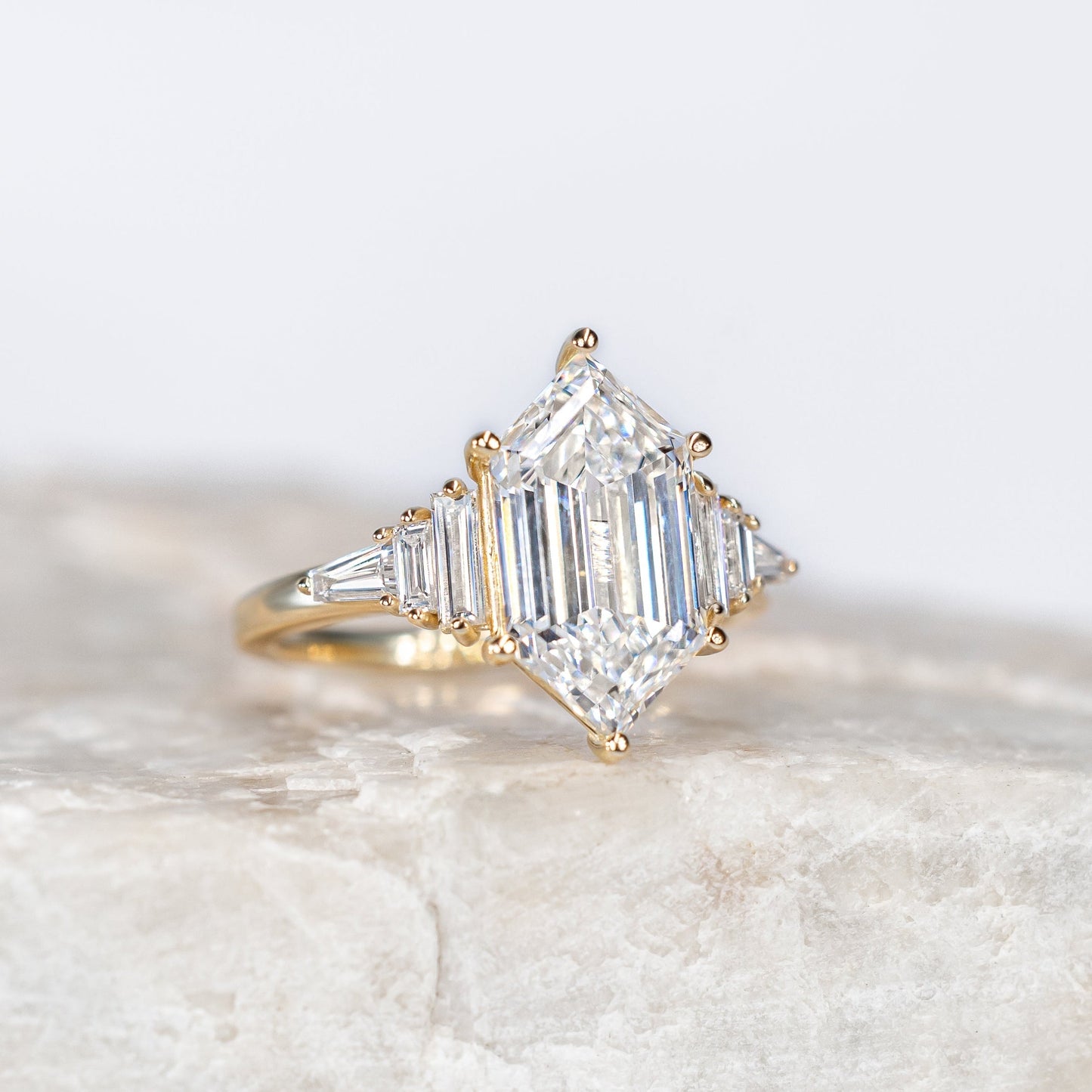 2 CT Round Three Stones Lab Grown Diamond Engagement Ring