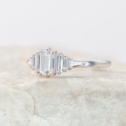 2 CT Round Three Stones Lab Grown Diamond Engagement Ring