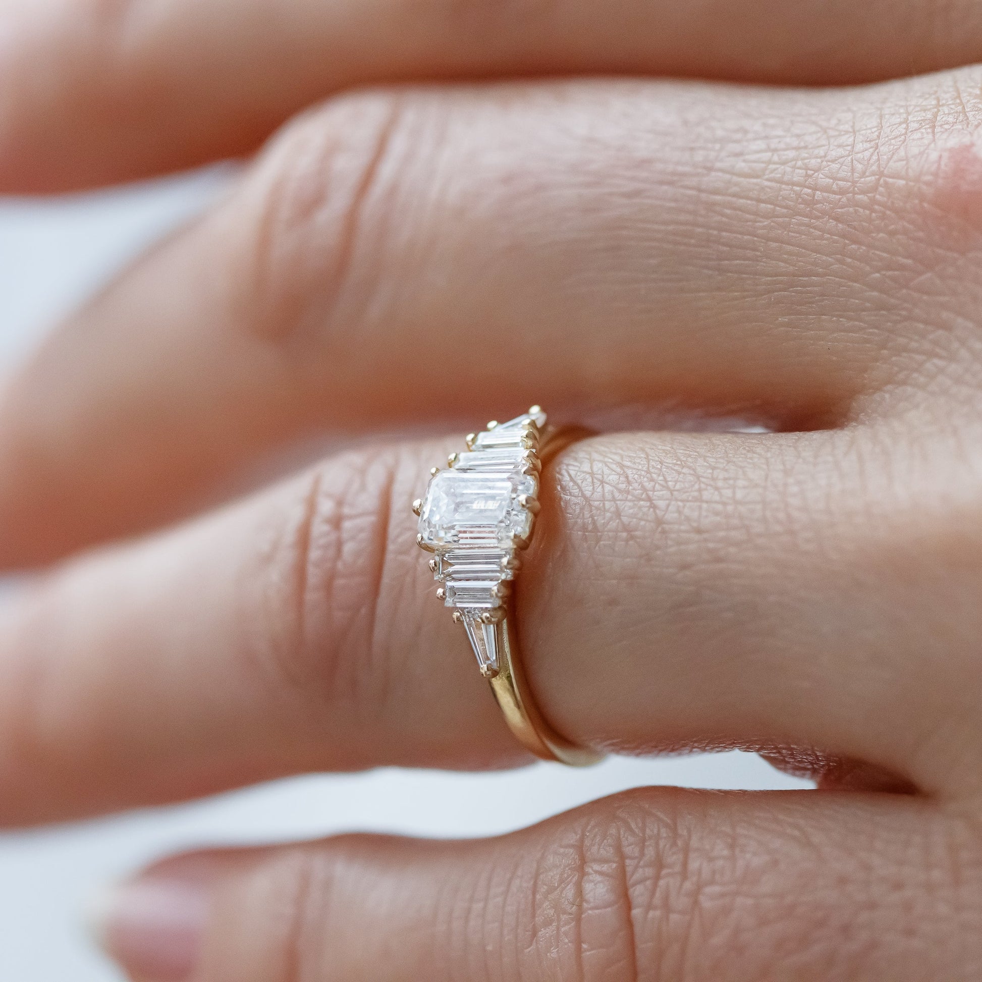 2 CT Round Three Stones Lab Grown Diamond Engagement Ring