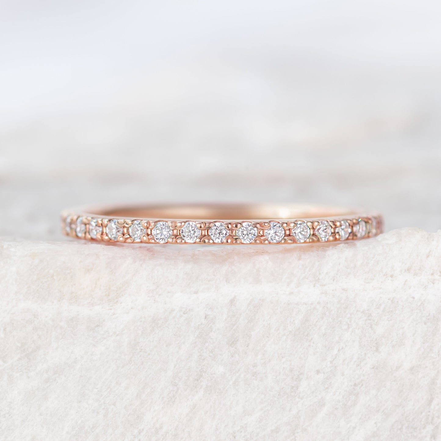 0.37 CT Round Full Eternity Lab Grown Diamond Wedding Band