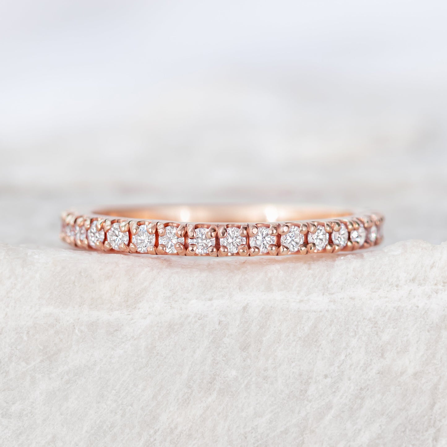0.37 CT Round Full Eternity Lab Grown Diamond Wedding Band