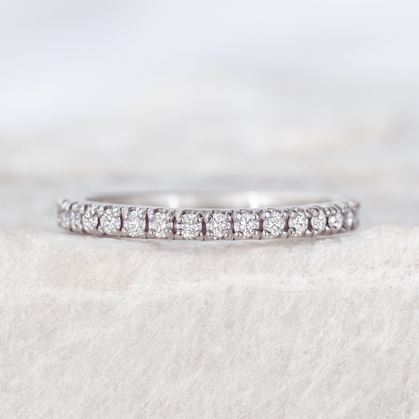 0.37 CT Round Full Eternity Lab Grown Diamond Wedding Band