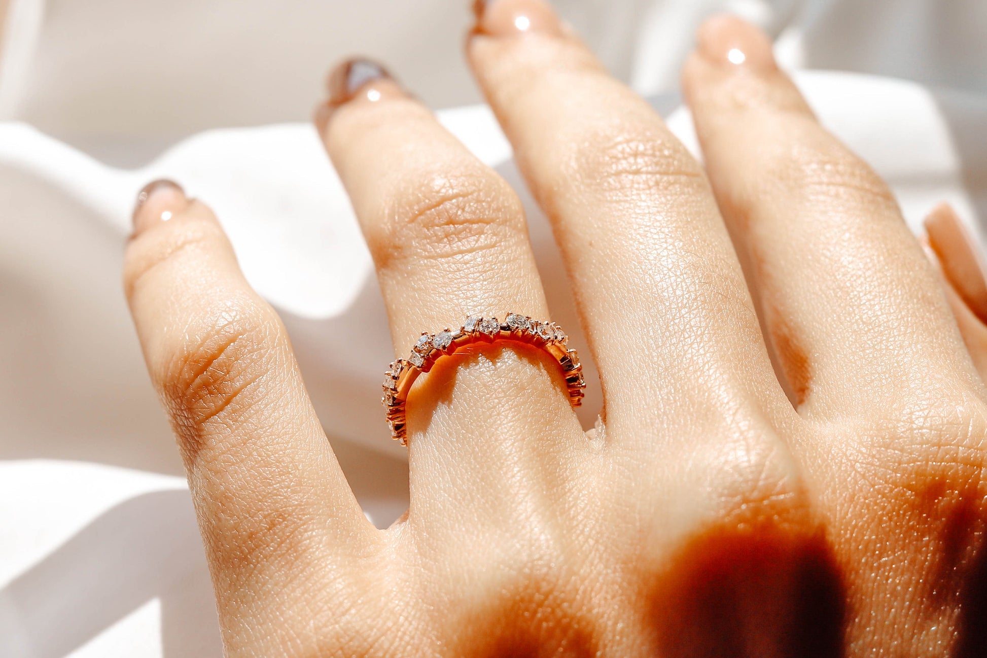 0.37 CT Round Full Eternity Lab Grown Diamond Wedding Band