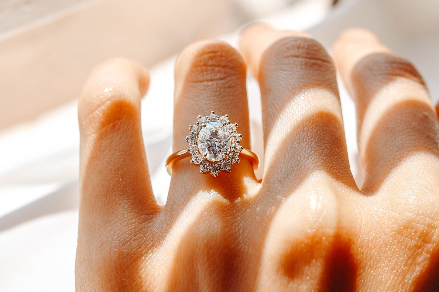 2 CT Round Three Stones Lab Grown Diamond Engagement Ring