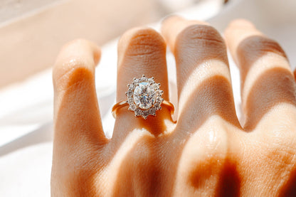 2 CT Round Three Stones Lab Grown Diamond Engagement Ring