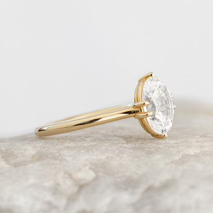 2 CT Round Three Stones Lab Grown Diamond Engagement Ring