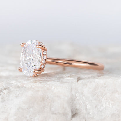 2 CT Round Three Stones Lab Grown Diamond Engagement Ring