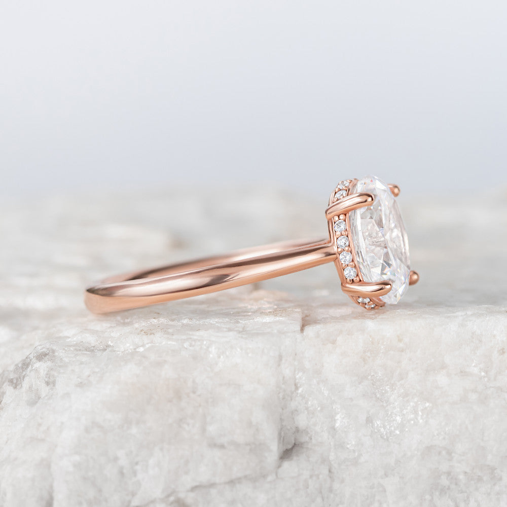 2 CT Round Three Stones Lab Grown Diamond Engagement Ring
