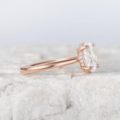 2 CT Round Three Stones Lab Grown Diamond Engagement Ring