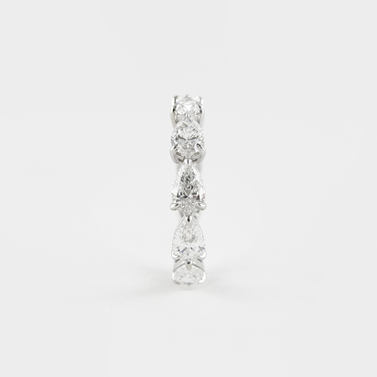 4.68 CT Pear Cut Full Eternity Moissanite Wedding Band 5