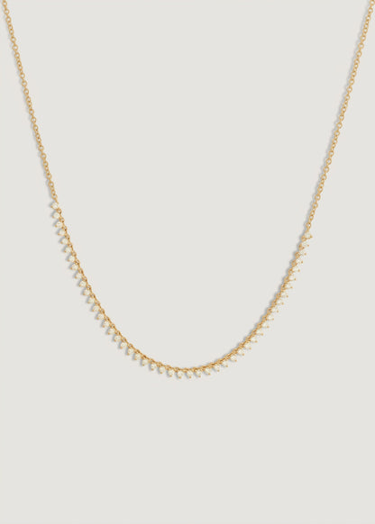 3.5 TCW Round Lab Grown Diamond Linear Tennis Necklace