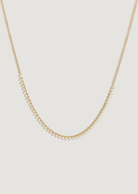 3.5 TCW Round Lab Grown Diamond Linear Tennis Necklace