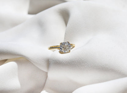 2 CT Round Three Stones Lab Grown Diamond Engagement Ring