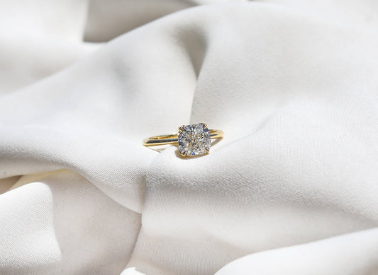 2 CT Round Three Stones Lab Grown Diamond Engagement Ring
