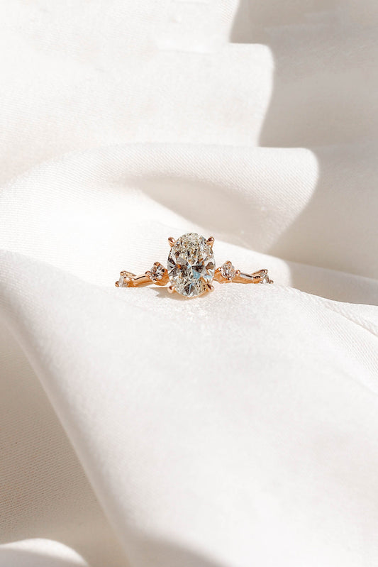 2 CT Round Three Stones Lab Grown Diamond Engagement Ring