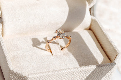 2 CT Round Three Stones Lab Grown Diamond Engagement Ring