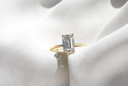 2 CT Round Three Stones Lab Grown Diamond Engagement Ring