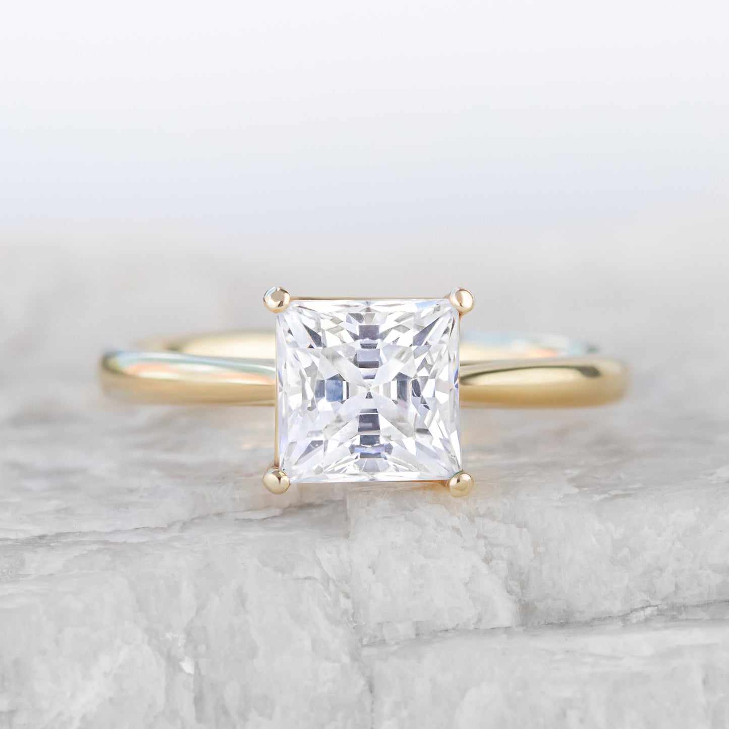 2 CT Round Three Stones Lab Grown Diamond Engagement Ring
