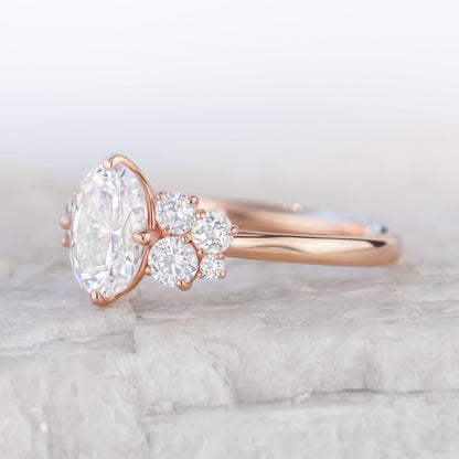 2 CT Round Three Stones Lab Grown Diamond Engagement Ring