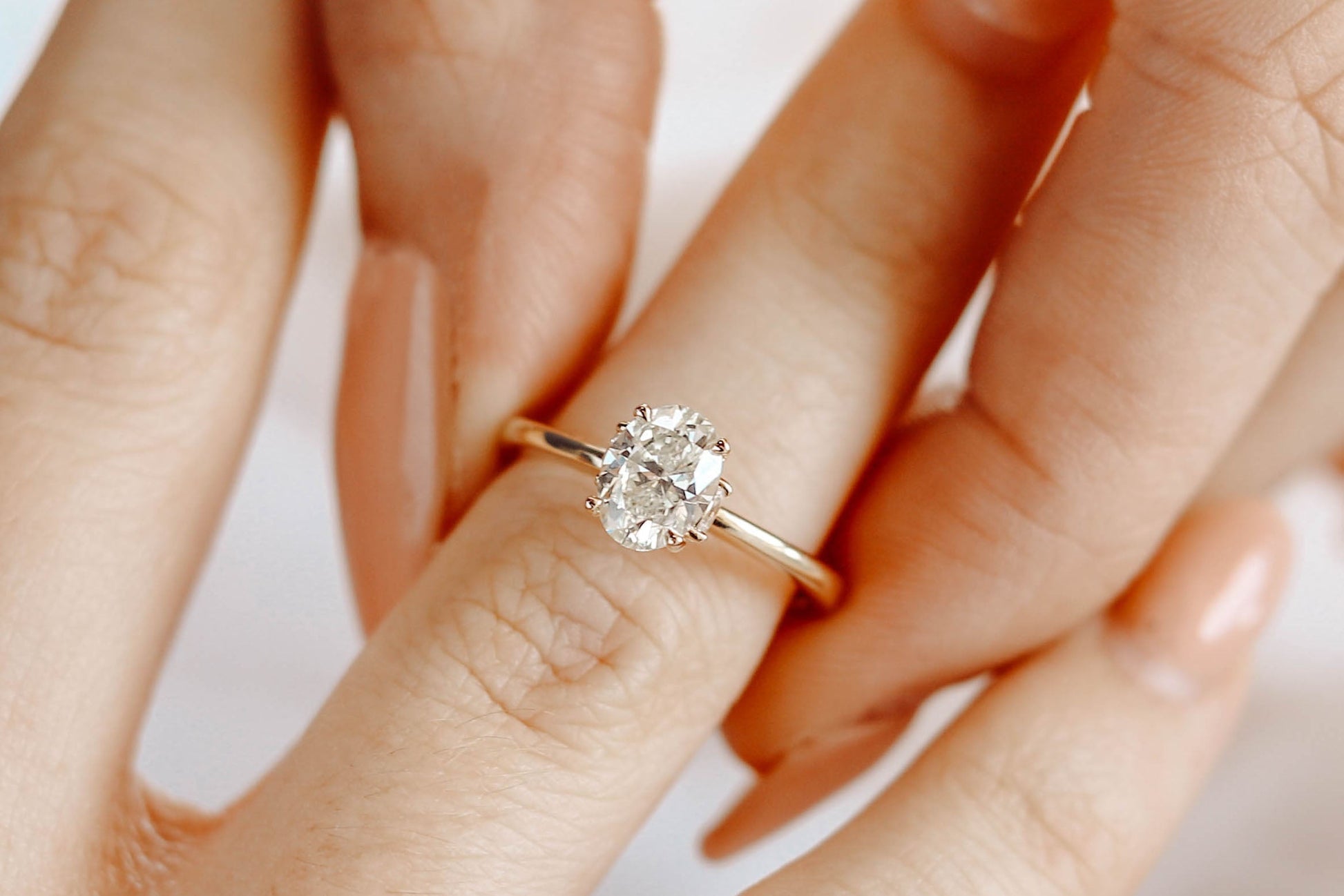2 CT Round Three Stones Lab Grown Diamond Engagement Ring