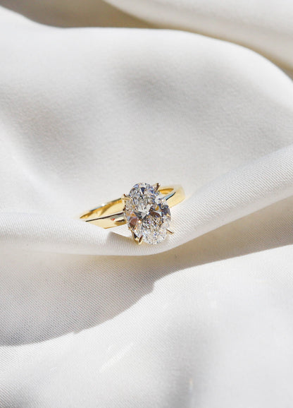 2 CT Round Three Stones Lab Grown Diamond Engagement Ring