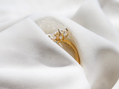 2 CT Round Three Stones Lab Grown Diamond Engagement Ring