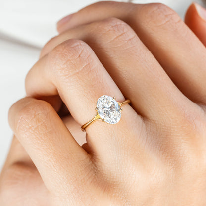 2 CT Round Three Stones Lab Grown Diamond Engagement Ring