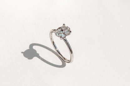 2 CT Round Three Stones Lab Grown Diamond Engagement Ring