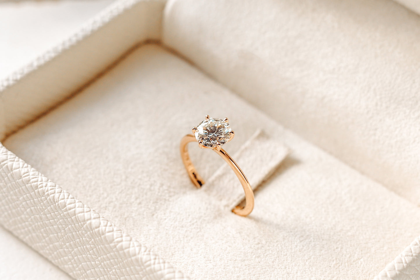 2 CT Round Three Stones Lab Grown Diamond Engagement Ring