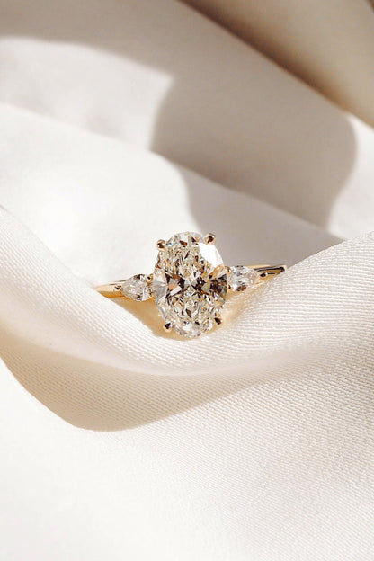 2 CT Round Three Stones Lab Grown Diamond Engagement Ring