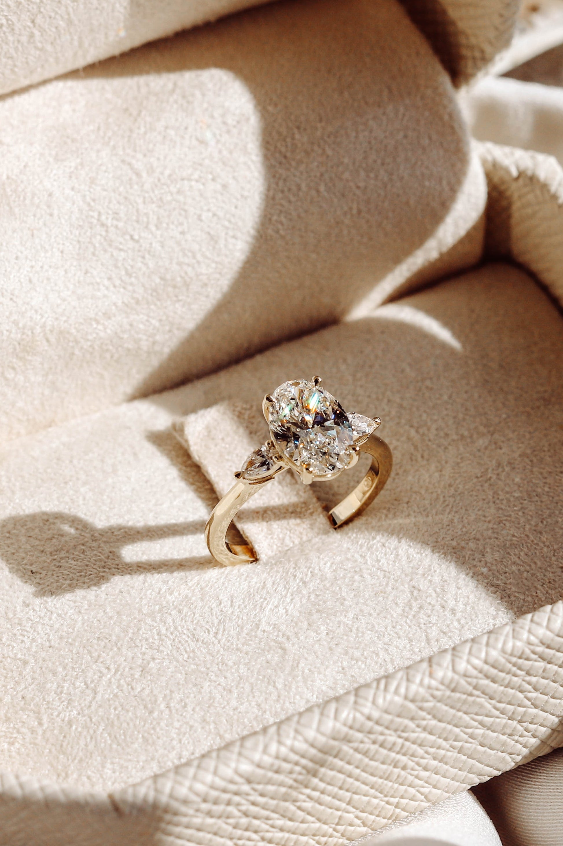 2 CT Round Three Stones Lab Grown Diamond Engagement Ring