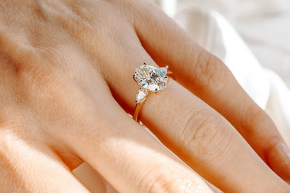 2 CT Round Three Stones Lab Grown Diamond Engagement Ring