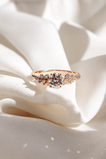 2 CT Round Three Stones Lab Grown Diamond Engagement Ring
