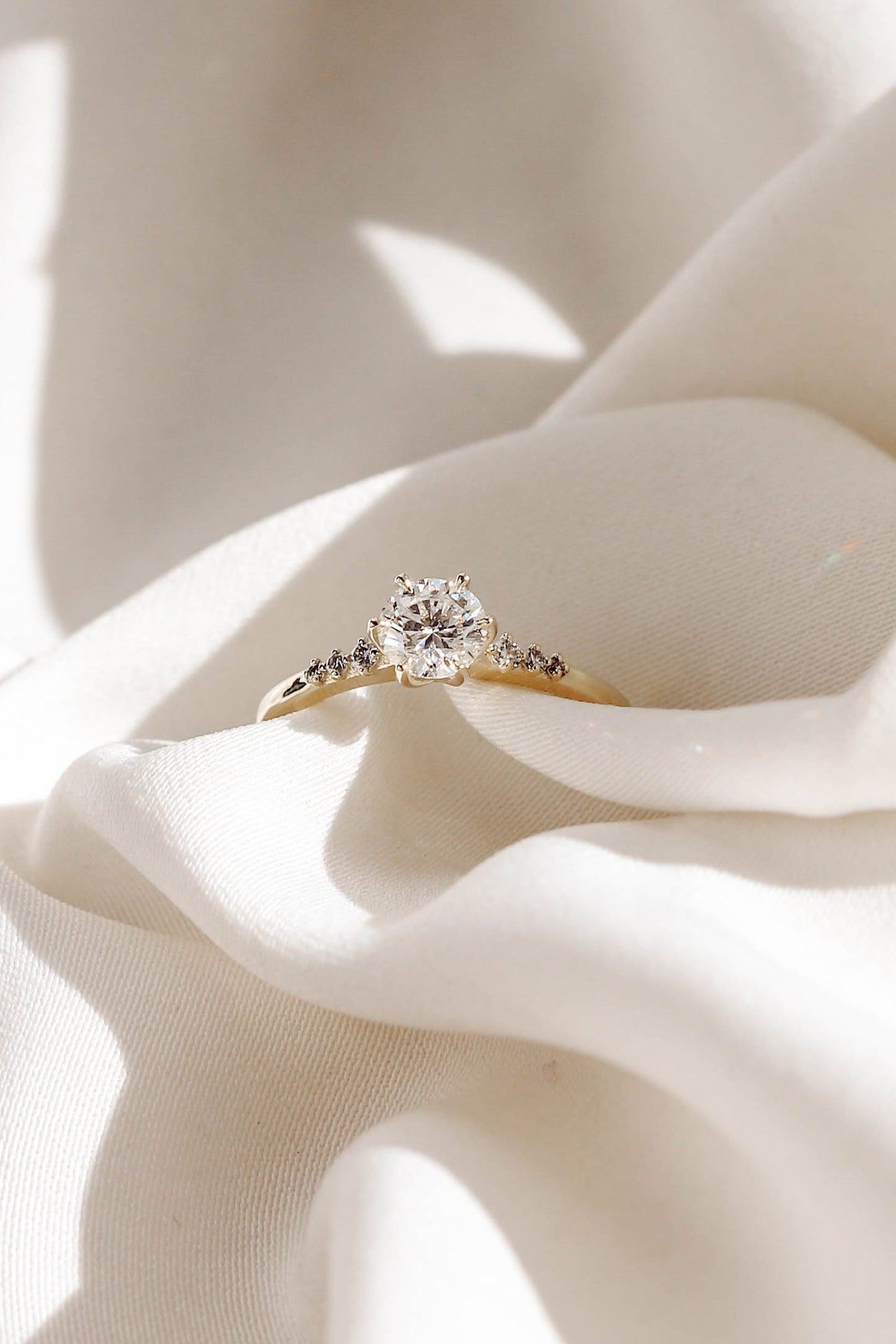 2 CT Round Three Stones Lab Grown Diamond Engagement Ring