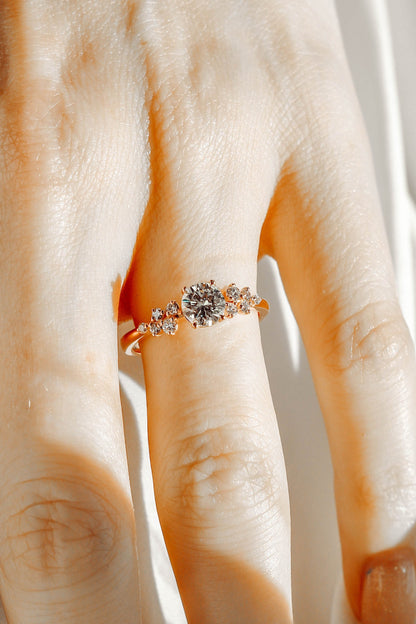 2 CT Round Three Stones Lab Grown Diamond Engagement Ring