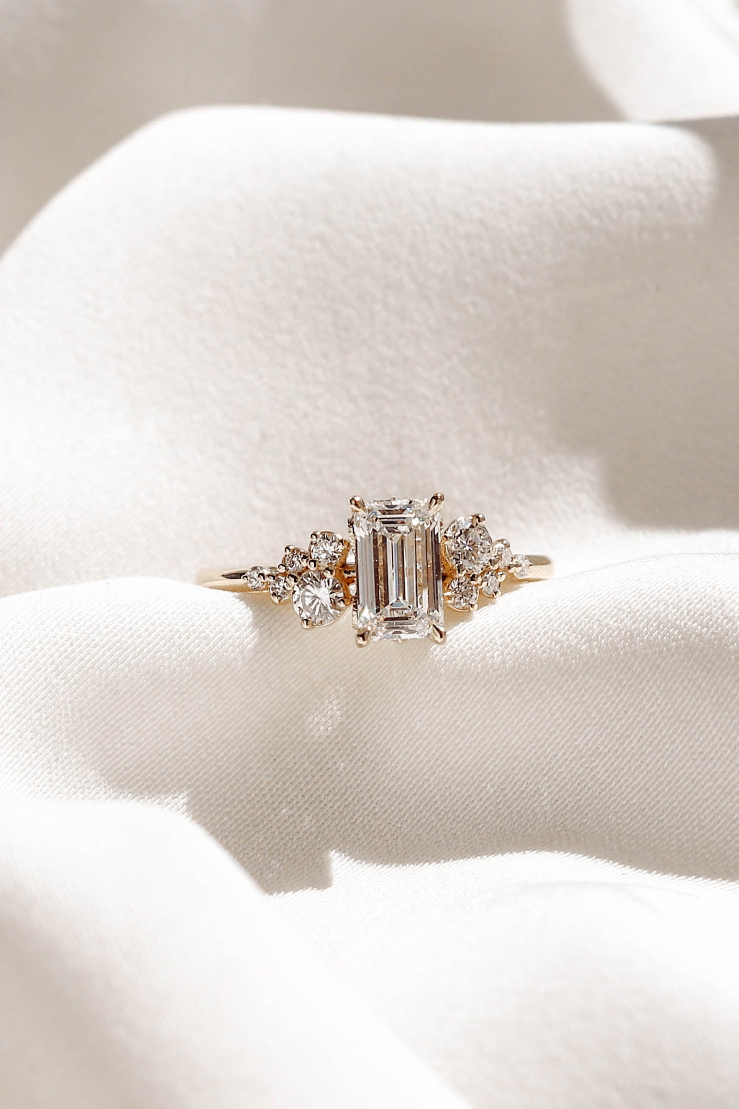 2 CT Round Three Stones Lab Grown Diamond Engagement Ring