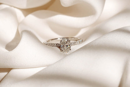 2 CT Round Three Stones Lab Grown Diamond Engagement Ring