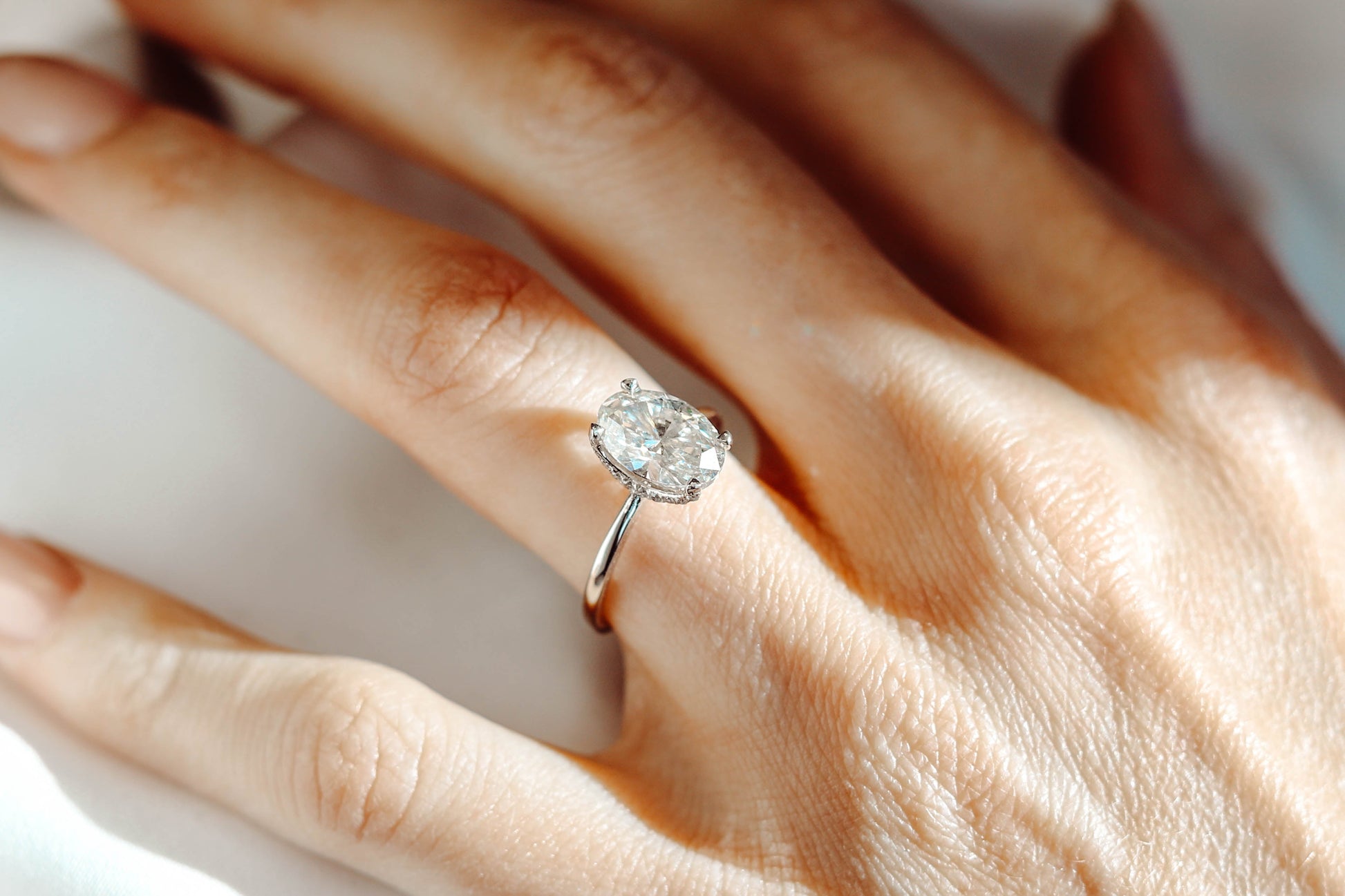 2 CT Round Three Stones Lab Grown Diamond Engagement Ring