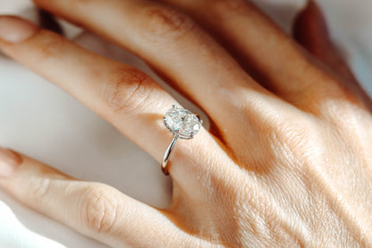 2 CT Round Three Stones Lab Grown Diamond Engagement Ring