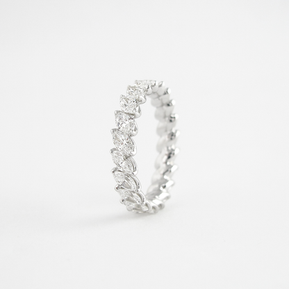 1.32 CT Marquise Cut Full Eternity Moissanite Wedding Band 2